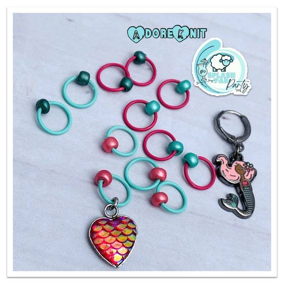 You're Mer-Mazing Progress & Stitch Markers, 2022 Splash Pad Party LGAdoreKnit2022 You're Mer-Mazing Progress & Stitch Markers were the Exclusive marker set for the 2022 DCS Splash Pad Party! Join us as we Knitting-a-long with the Down CelMer-Mazing Progress & Stitch Markers, 2022 Splash Pad Party LG