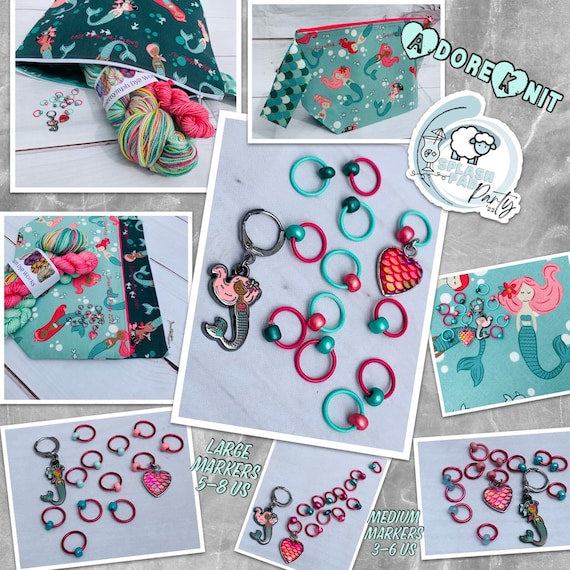 You're Mer-Mazing Progress & Stitch Markers, 2022 Splash Pad Party LGAdoreKnit2022 You're Mer-Mazing Progress & Stitch Markers were the Exclusive marker set for the 2022 DCS Splash Pad Party! Join us as we Knitting-a-long with the Down CelMer-Mazing Progress & Stitch Markers, 2022 Splash Pad Party LG
