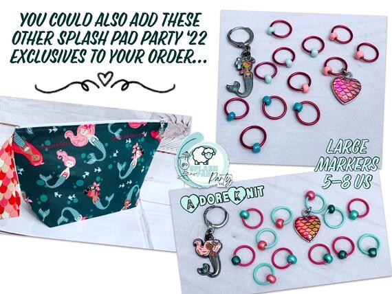 You're Mer-Mazing Progress & Stitch Markers, 2022 Splash Pad Party LGAdoreKnit2022 You're Mer-Mazing Progress & Stitch Markers were the Exclusive marker set for the 2022 DCS Splash Pad Party! Join us as we Knitting-a-long with the Down CelMer-Mazing Progress & Stitch Markers, 2022 Splash Pad Party LG