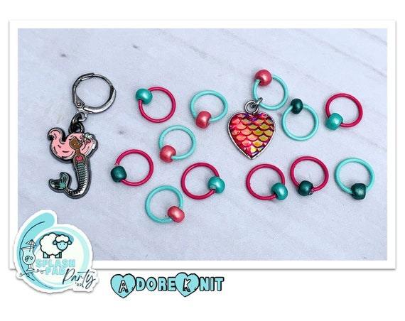 You're Mer-Mazing Progress & Stitch Markers, 2022 Splash Pad Party LGAdoreKnit2022 You're Mer-Mazing Progress & Stitch Markers were the Exclusive marker set for the 2022 DCS Splash Pad Party! Join us as we Knitting-a-long with the Down CelMer-Mazing Progress & Stitch Markers, 2022 Splash Pad Party LG