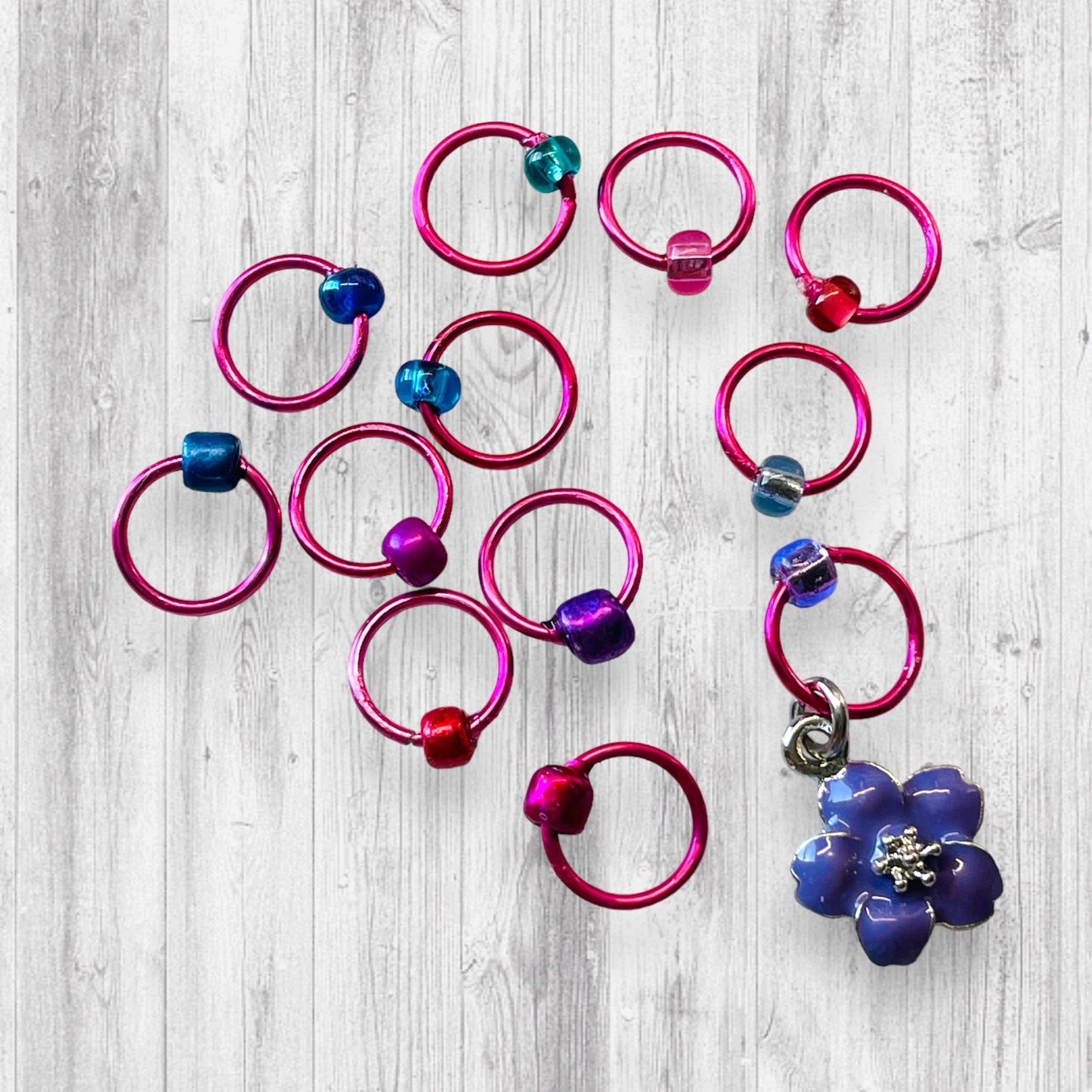 Float Like A Butterfly Progress and Stitch Markers - AdoreKnit