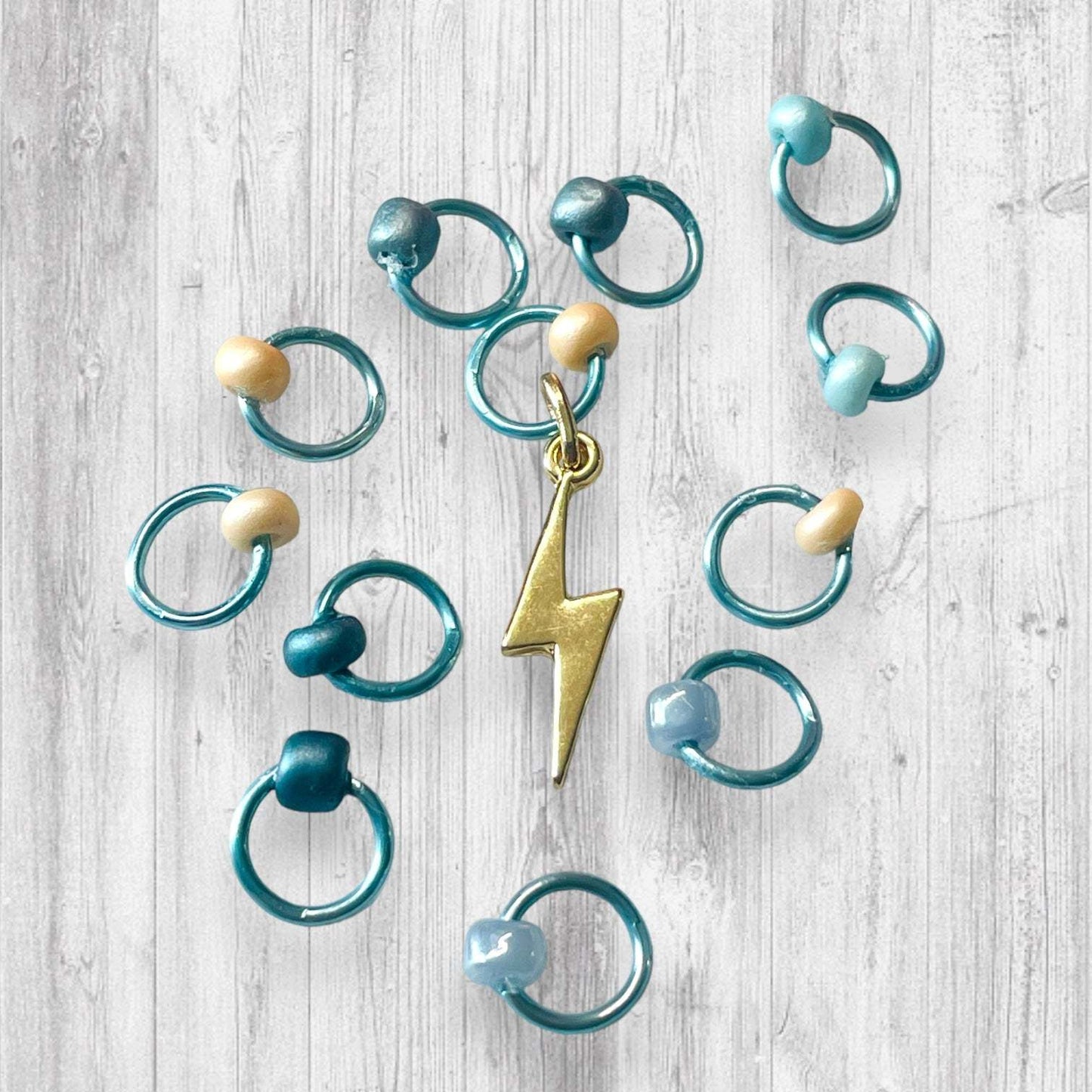 Cute Blue Dragon Progress and Stitch Markers - AdoreKnit