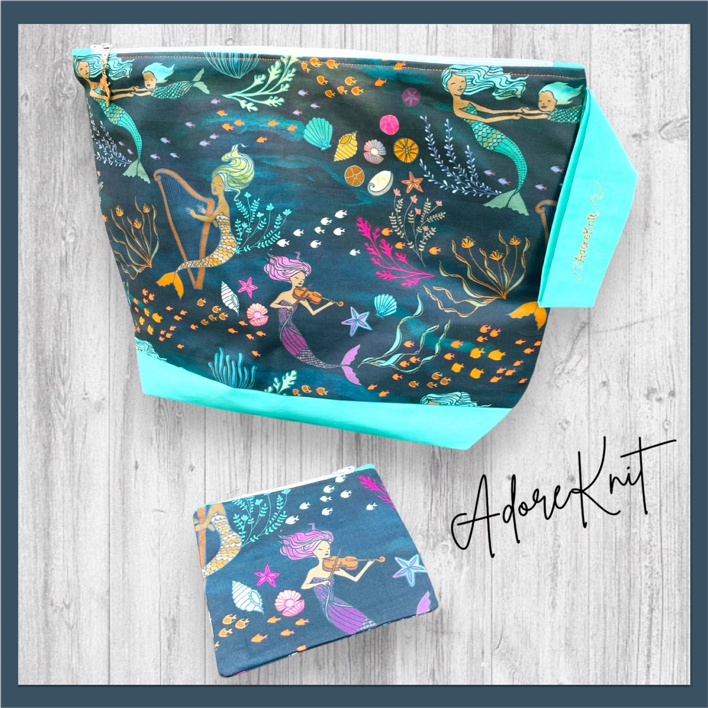 Mermaid Music in the Deep Project Bag - AdoreKnit