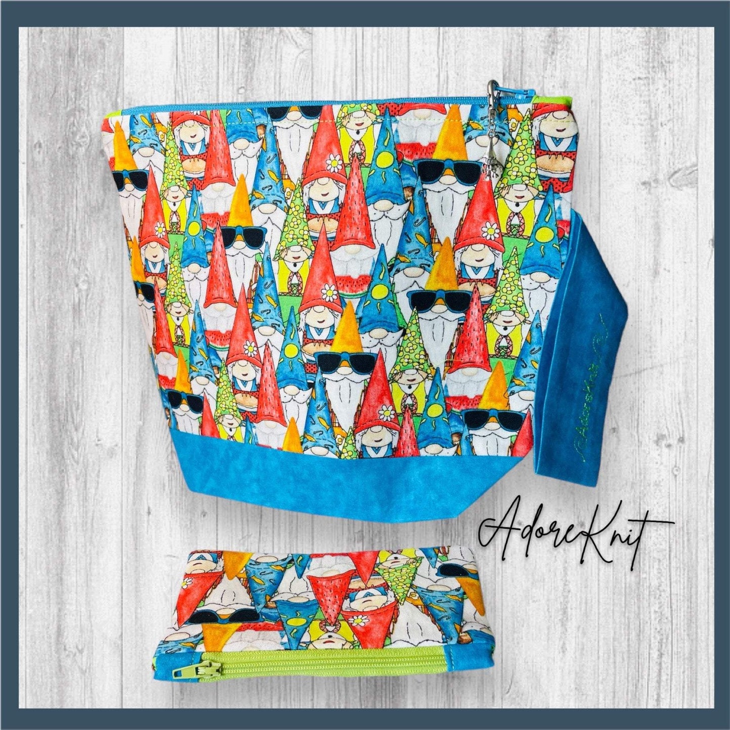 Summertime Gnomes Project Bag - AdoreKnit