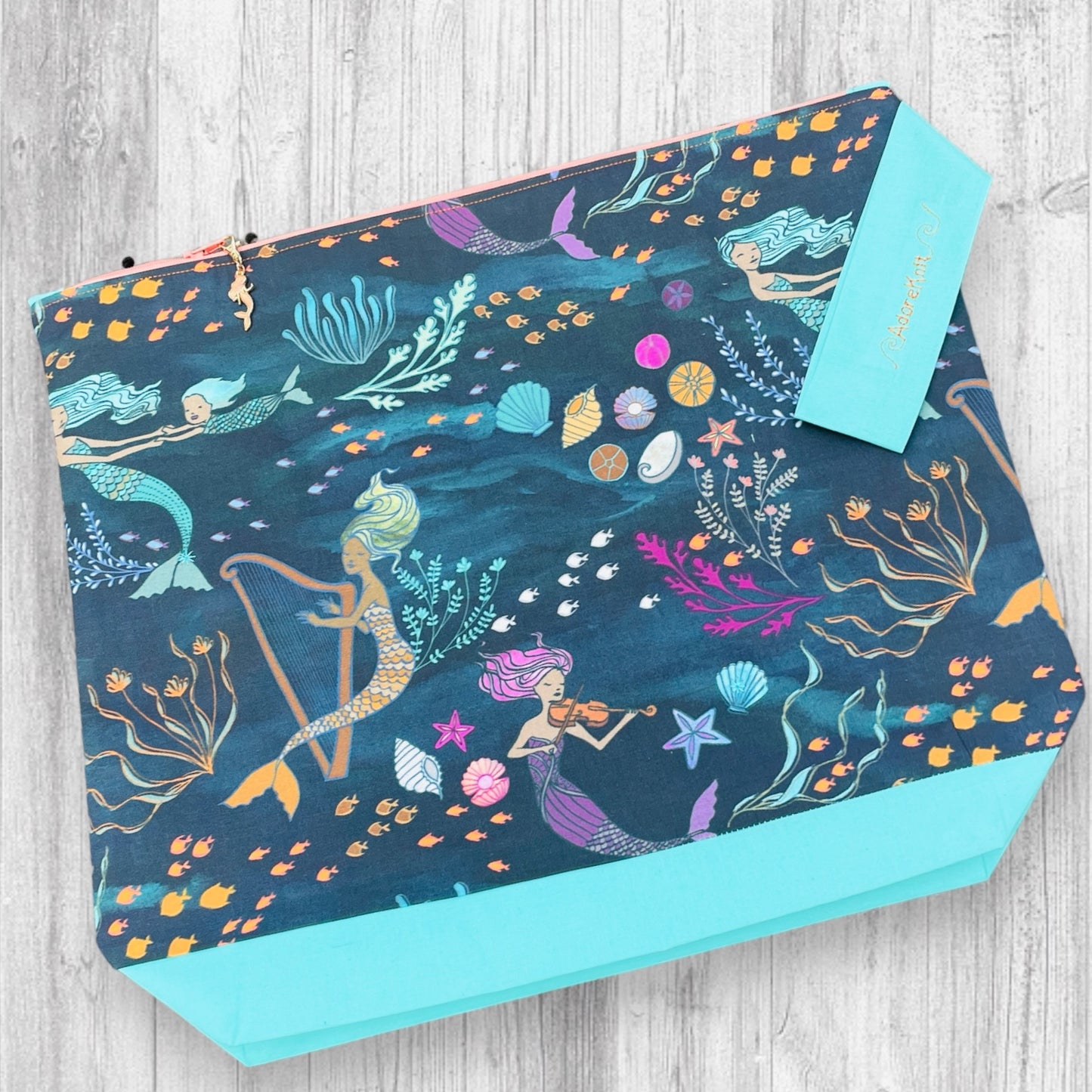 Mermaid Music in the Deep Project Bag - AdoreKnit