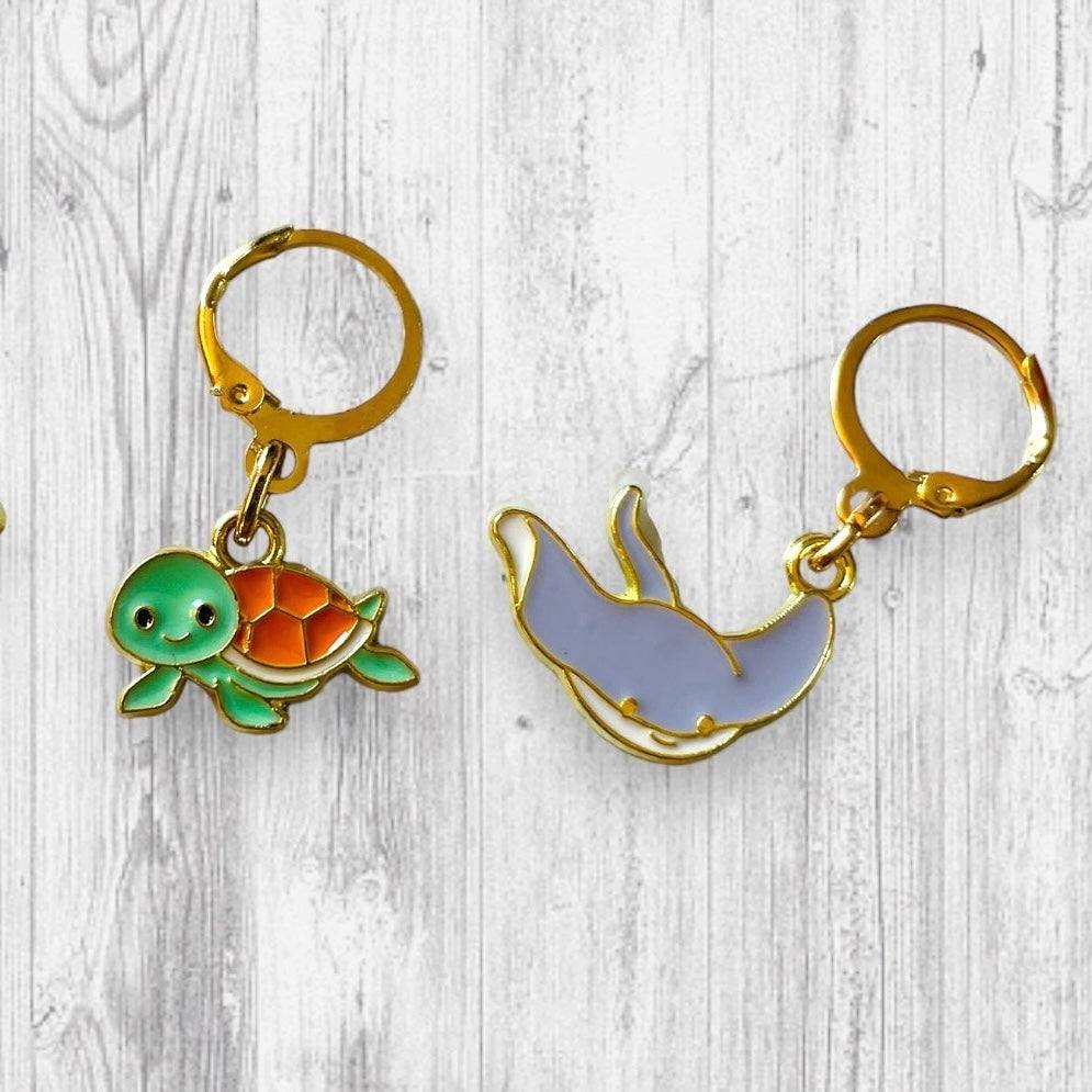 Water Pancake with the Star of the Show Progress and Stitch Markers - AdoreKnit