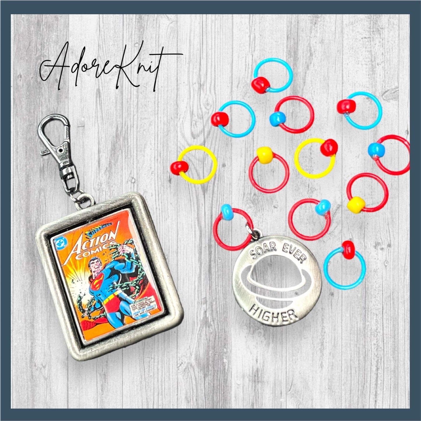 Soar Ever Higher Progress and Stitch Markers - AdoreKnit
