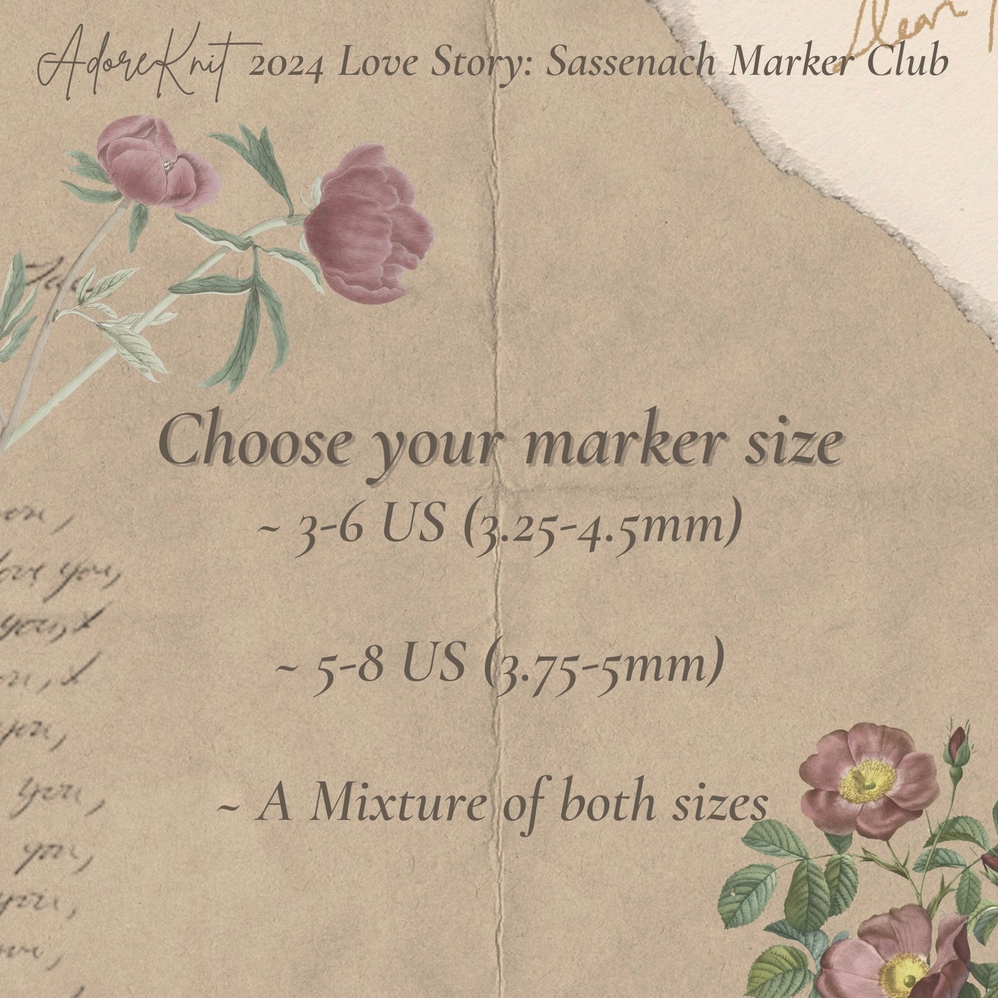 2024 Love Story: Sassanach Marker Club, 14 Days of Progress & Stitch Markers with a Project Bag - AdoreKnit