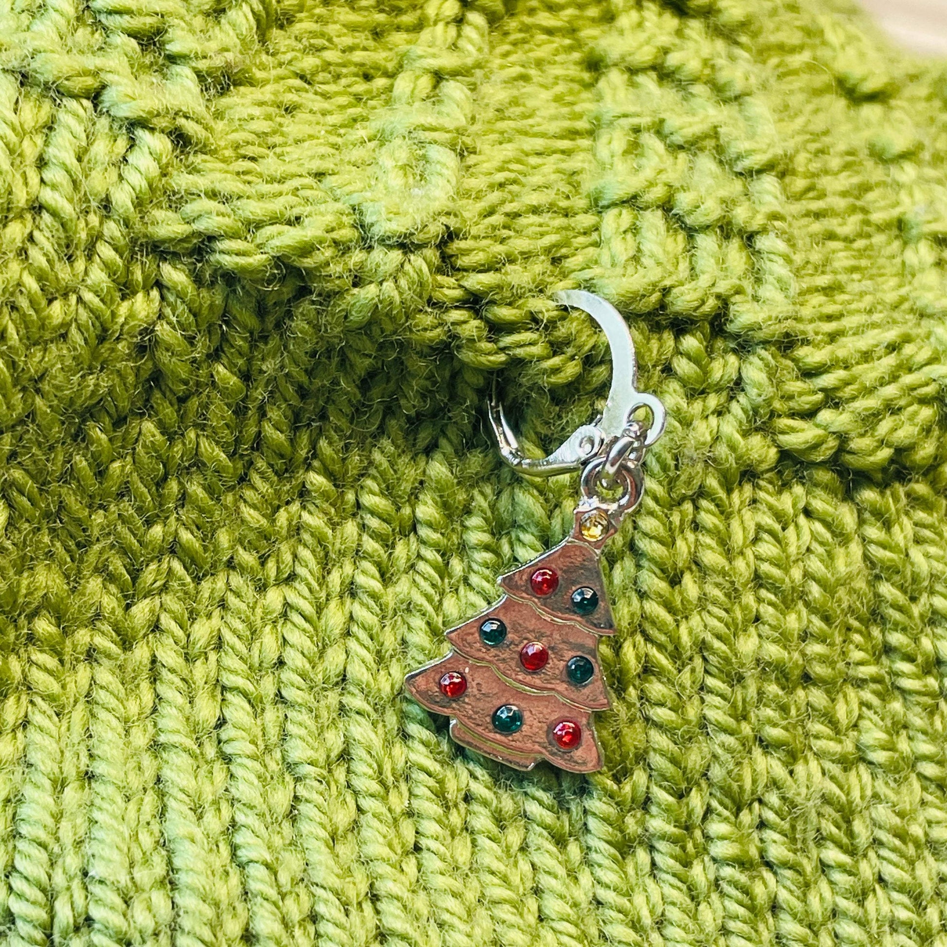 Have a TREE-mendous Christmas Progress and Stitch Markers - AdoreKnit