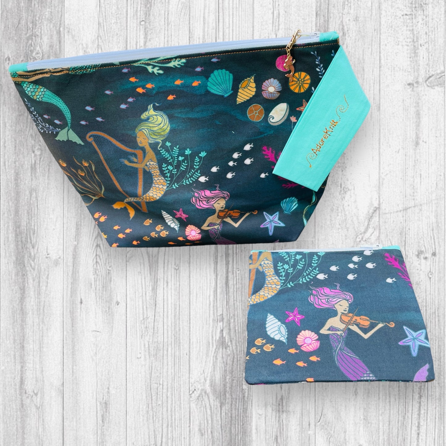Mermaid Music in the Deep Project Bag - AdoreKnit