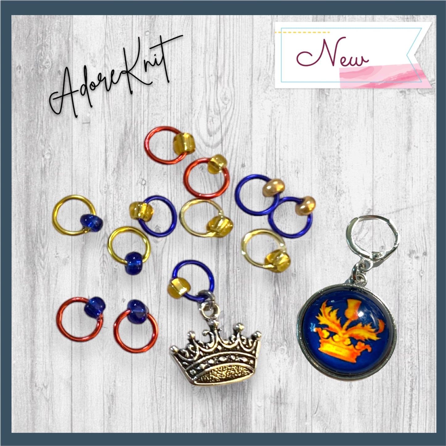 Bonnie Prince Charlie Progress and Stitch Markers - AdoreKnit