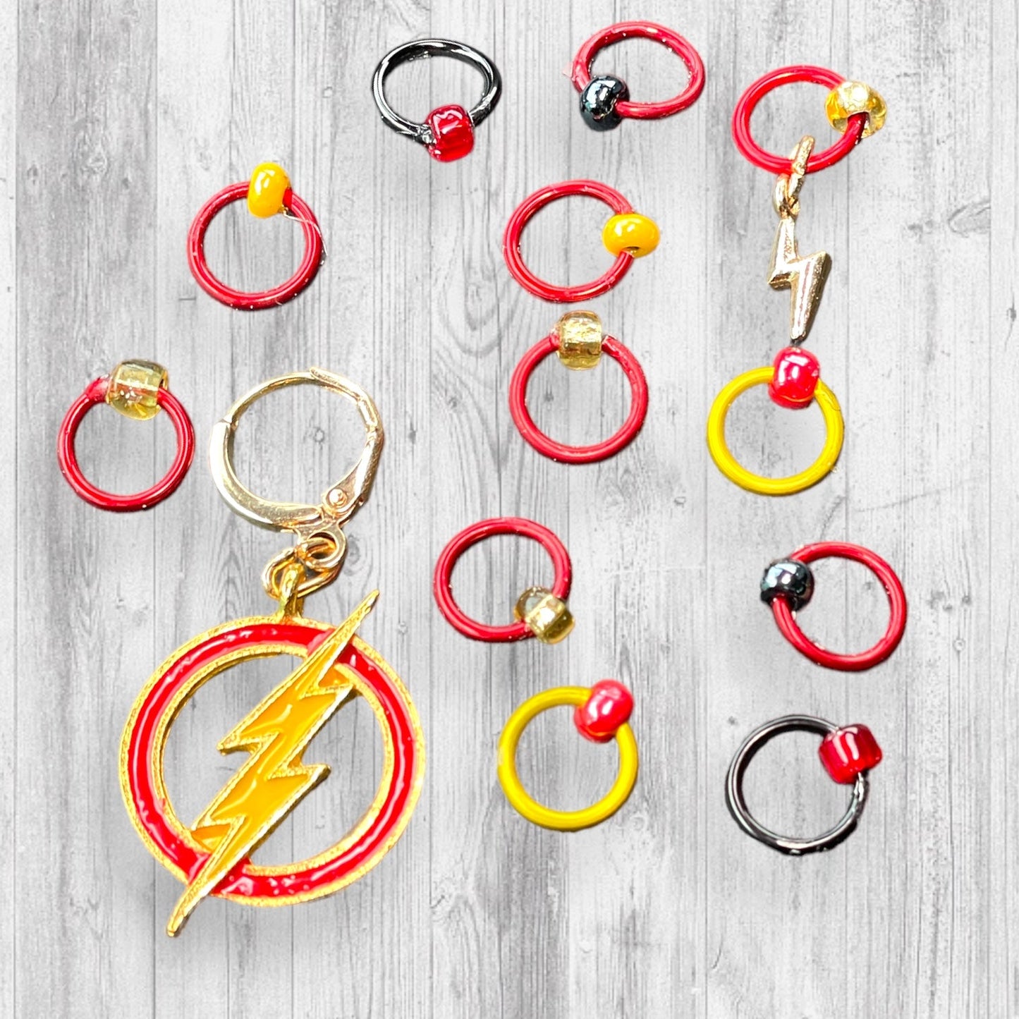 Lightening Flash Progress and Stitch Markers - AdoreKnit