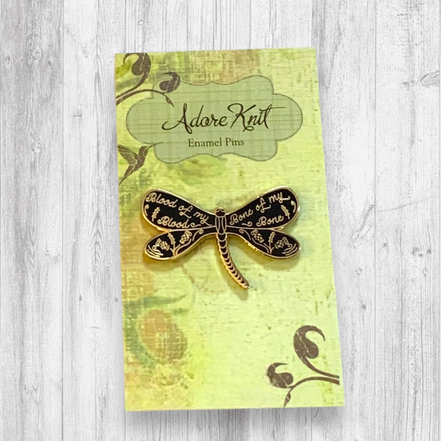 Dragonfly Enamel Pin - AdoreKnit