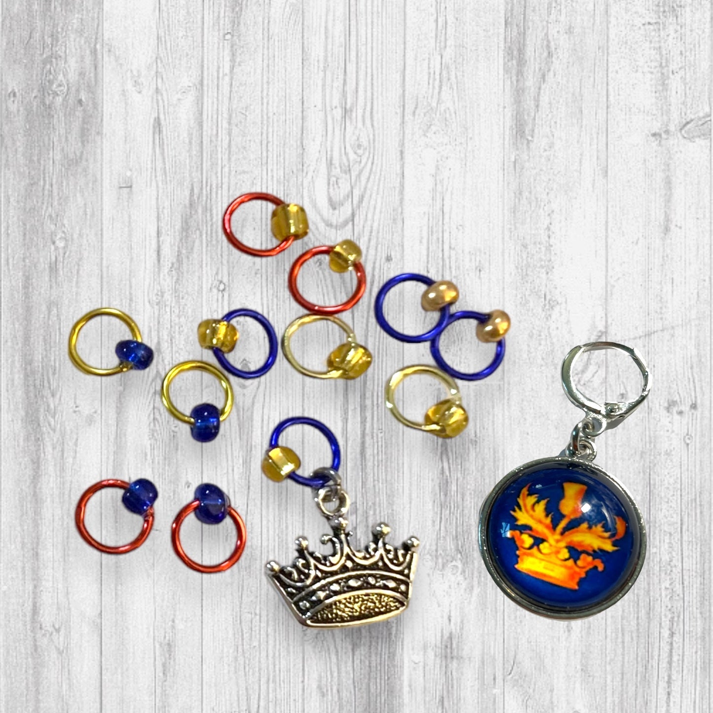 Bonnie Prince Charlie Progress and Stitch Markers - AdoreKnit
