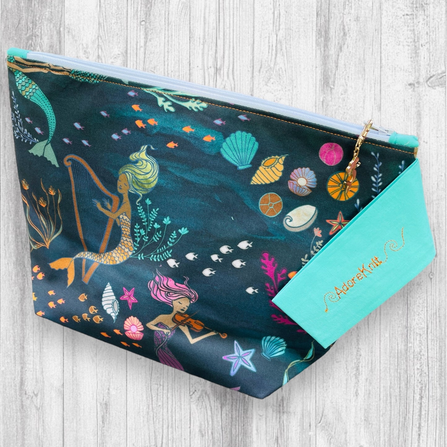 Mermaid Music in the Deep Project Bag - AdoreKnit