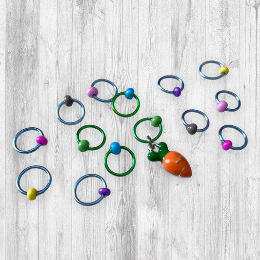 A Cute & Fluffy Woodland Creature Progress and Stitch MarkersAdoreKnitA Cute and Fully Woodland Creature...none other than a bunny! This colorful progress and stitch marker set always brings a smile to my face. I love that the bunny'sCute & Fluffy Woodland Creature Progress