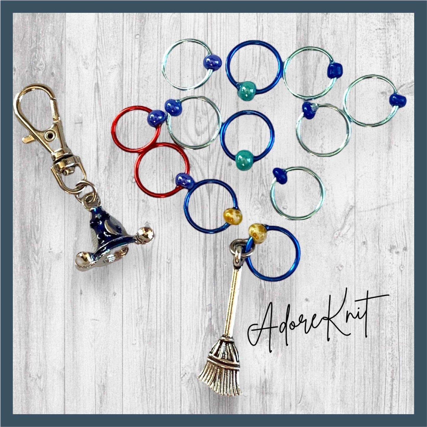 Sorcerer Hat Progress and Stitch MarkersAdoreKnitSorcerer Apprentice Progress and Stitch Markers. The hat is at the center of the Fantasia segment entitled ‘The Sorcerer’s Apprentice’ was our inspiration for this mSorcerer Hat Progress