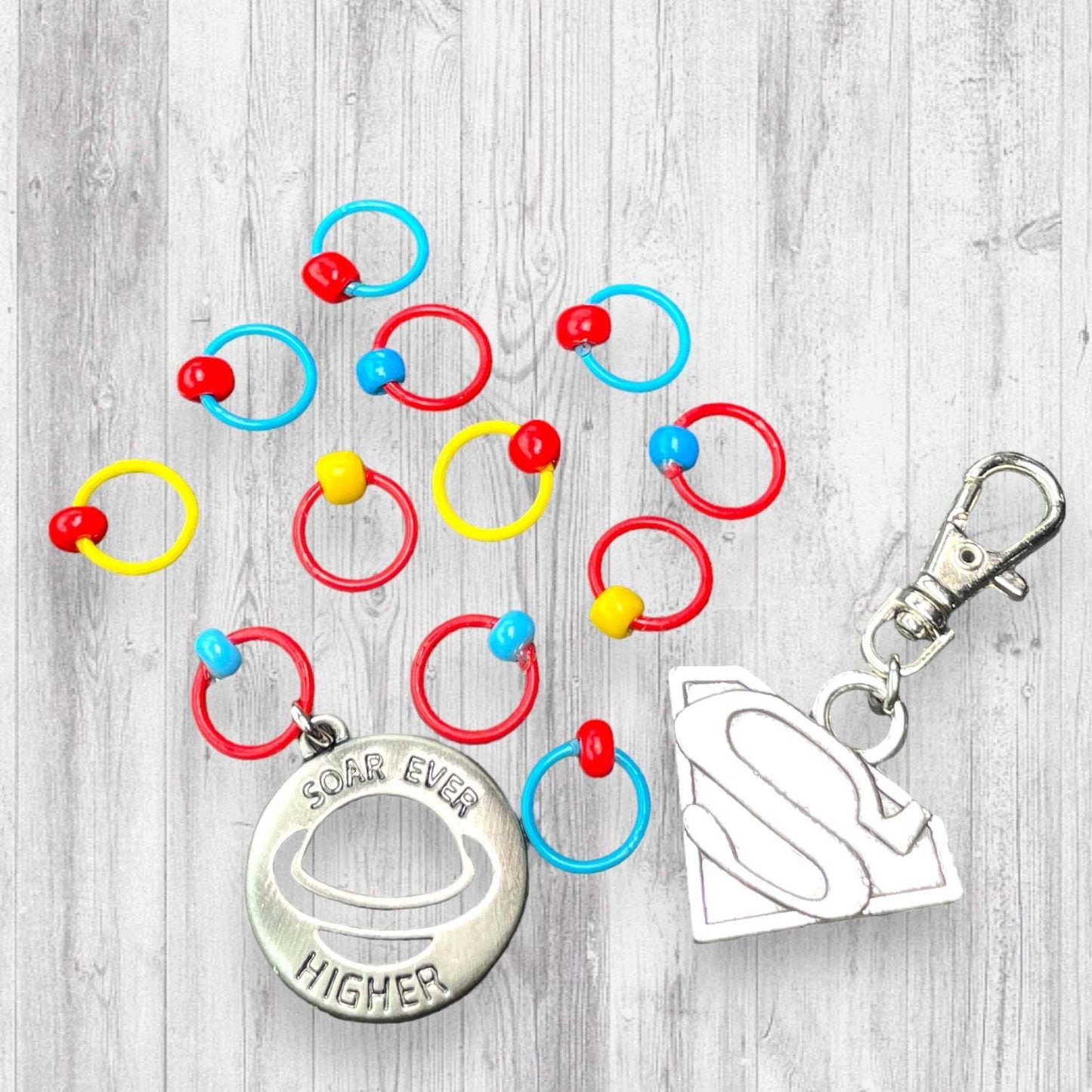 Soar Ever Higher Progress and Stitch Markers - AdoreKnit