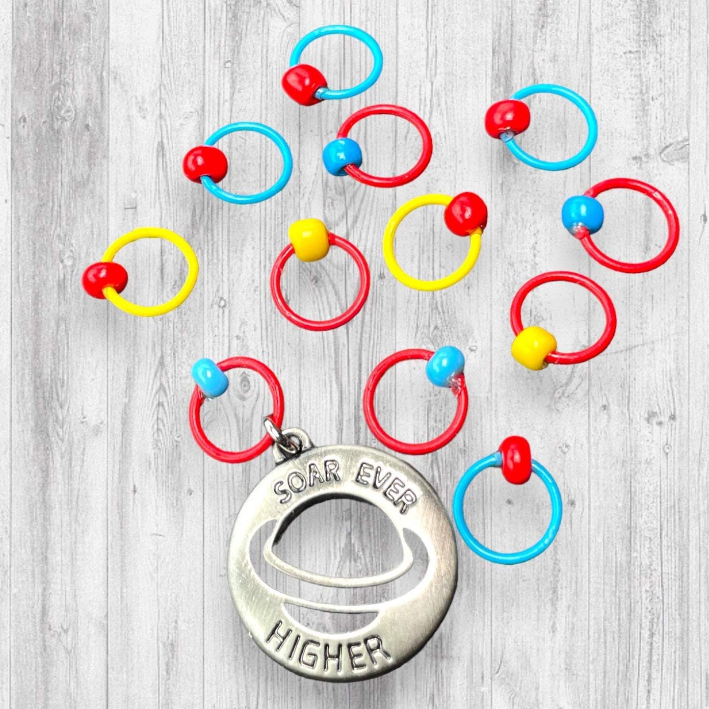 Soar Ever Higher Progress and Stitch Markers - AdoreKnit