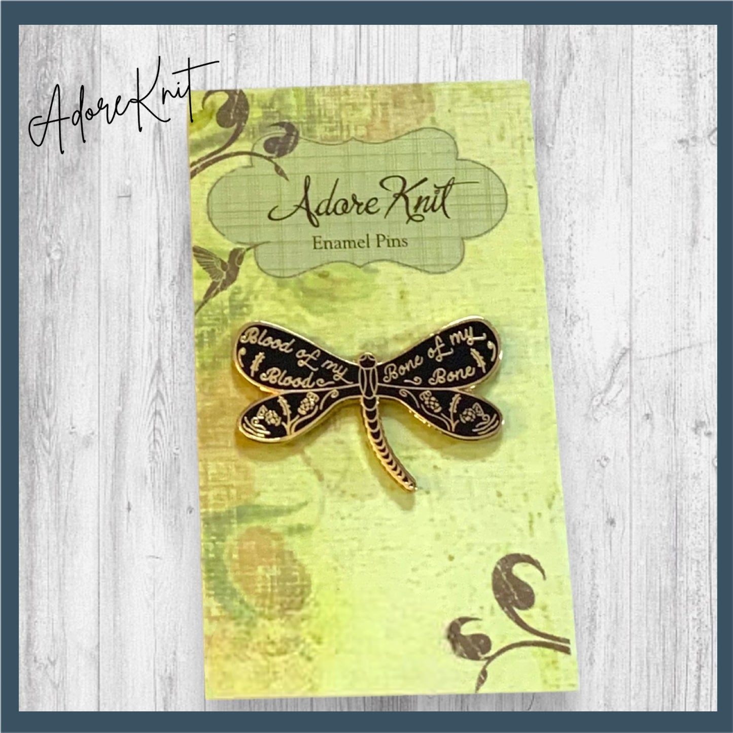 Dragonfly Enamel Pin - AdoreKnit