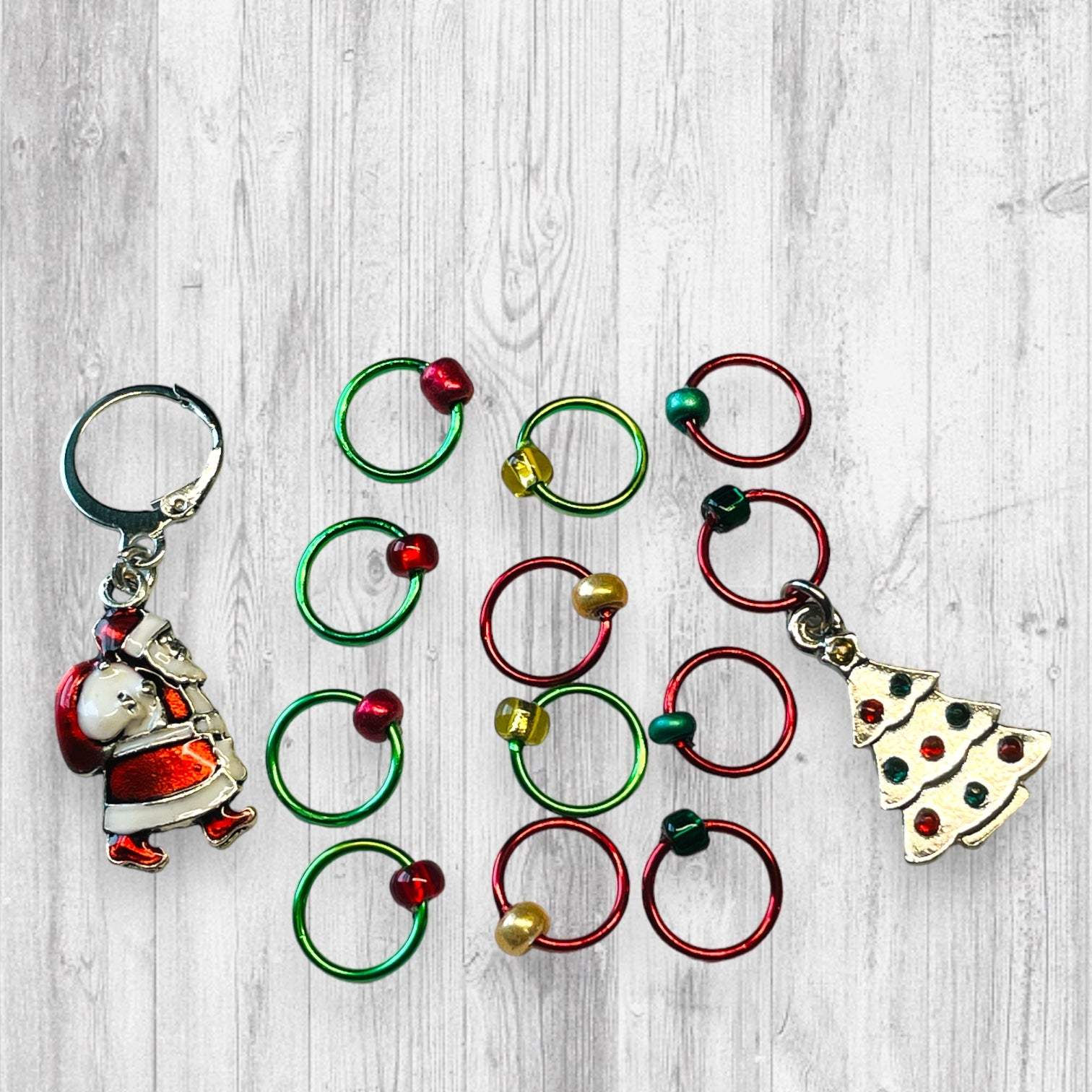 Have a TREE-mendous Christmas Progress and Stitch Markers - AdoreKnit