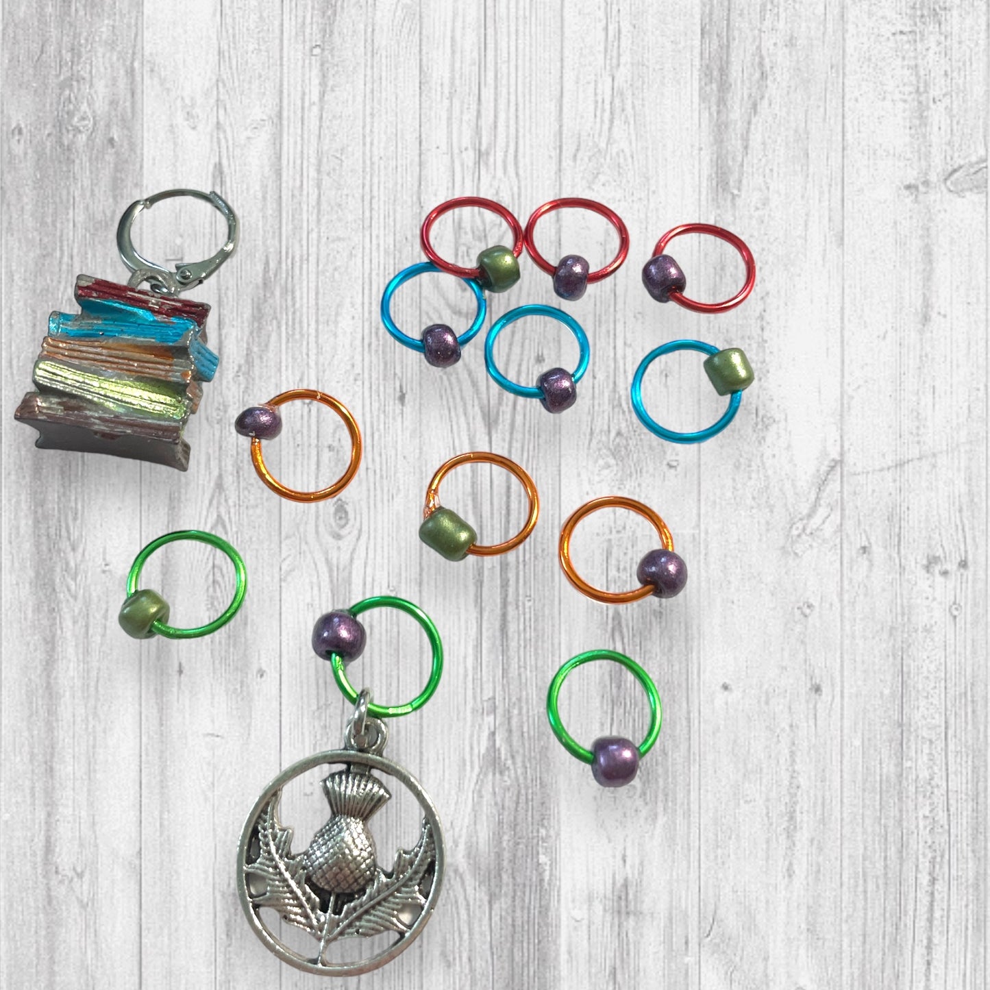 Scottish Library Progress and Stitch Markers - AdoreKnit