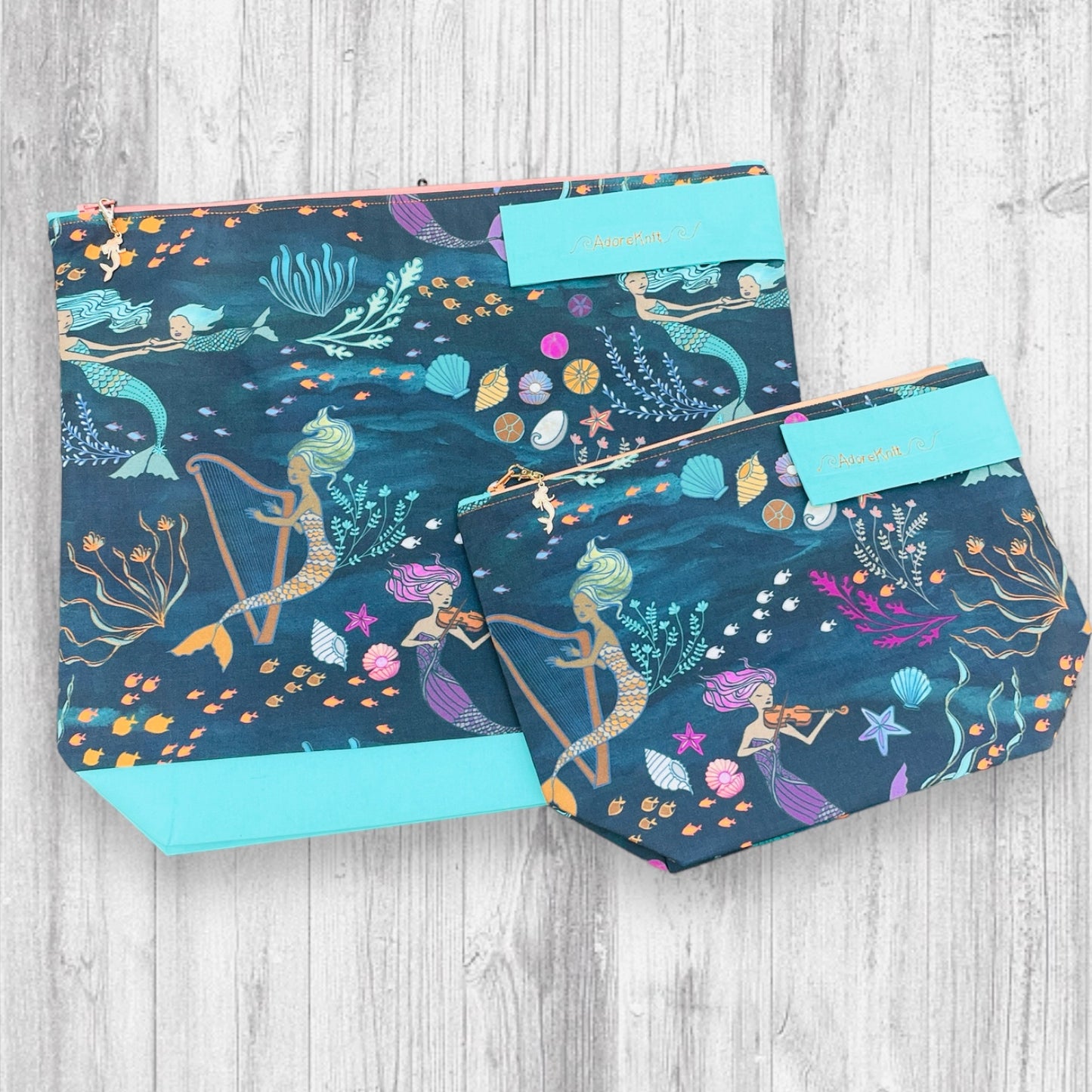 Mermaid Music in the Deep Project Bag - AdoreKnit