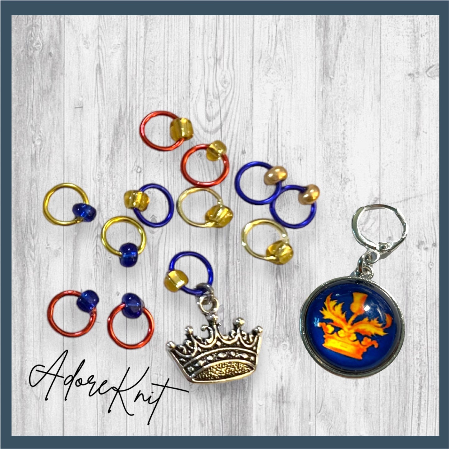 Bonnie Prince Charlie Progress and Stitch Markers - AdoreKnit