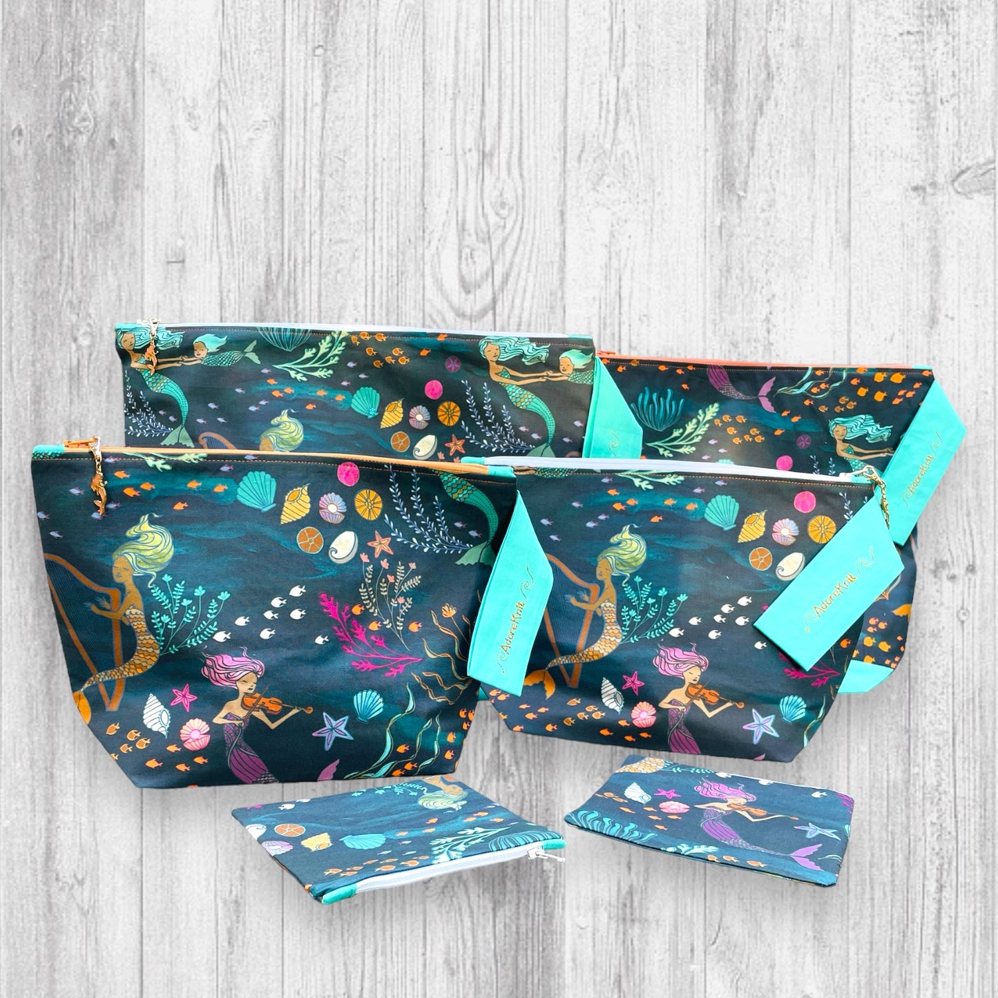 Mermaid Music in the Deep Project Bag - AdoreKnit