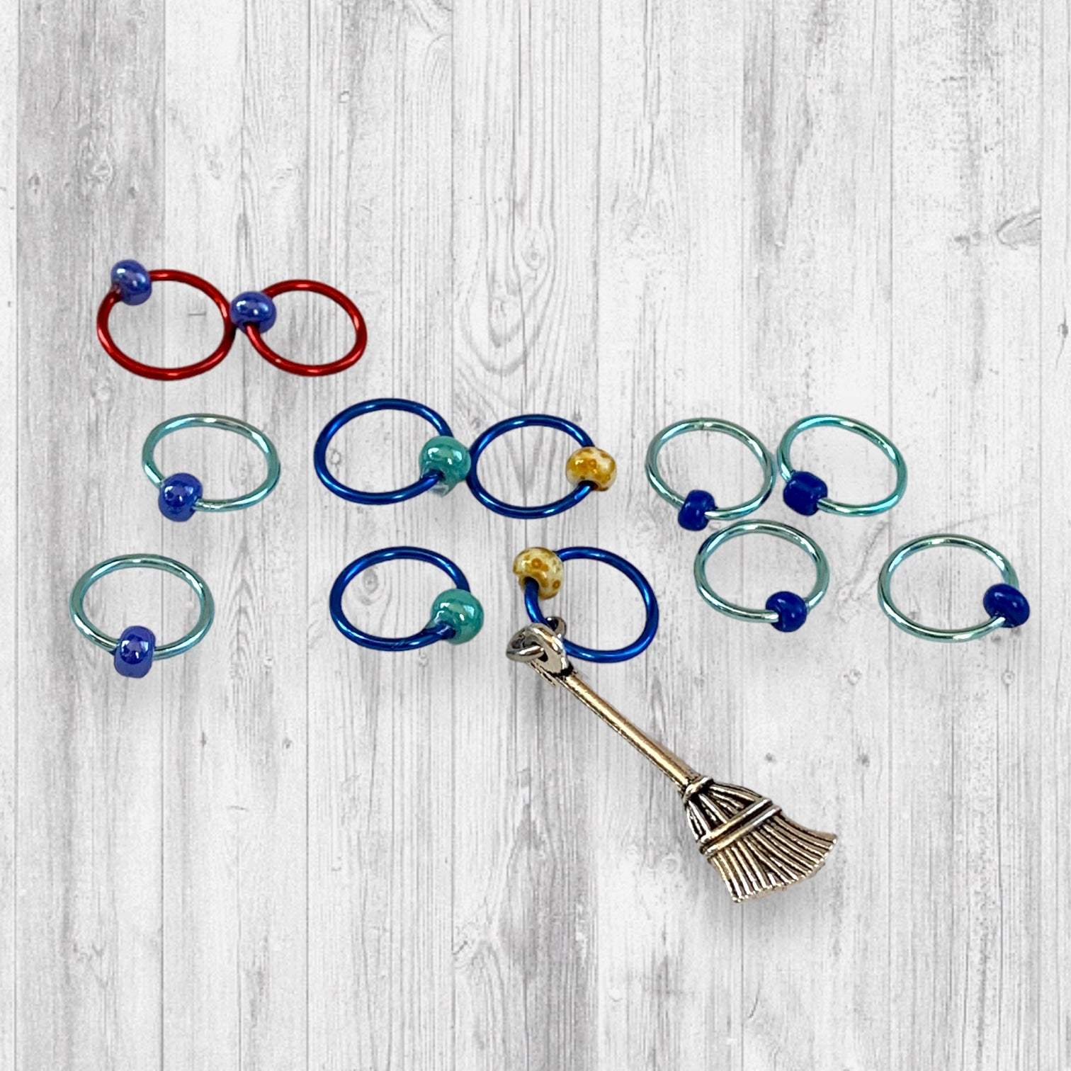 Sorcerer Hat Progress and Stitch MarkersAdoreKnitSorcerer Apprentice Progress and Stitch Markers. The hat is at the center of the Fantasia segment entitled ‘The Sorcerer’s Apprentice’ was our inspiration for this mSorcerer Hat Progress