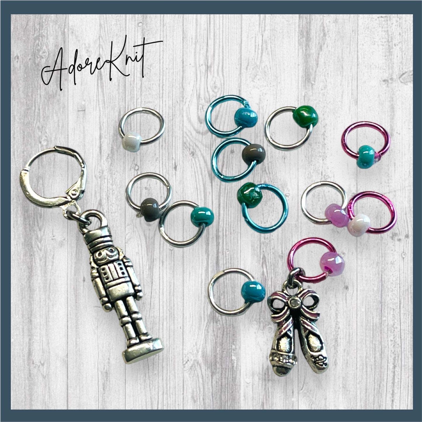 The Nutcracker Ballet Progress and Stitch Markers - AdoreKnit