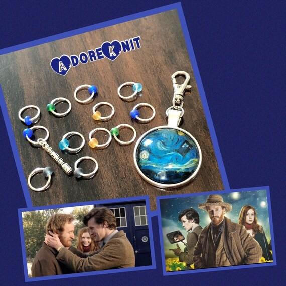 Vincent and The Doctor Progress and Stitch Markers - AdoreKnit