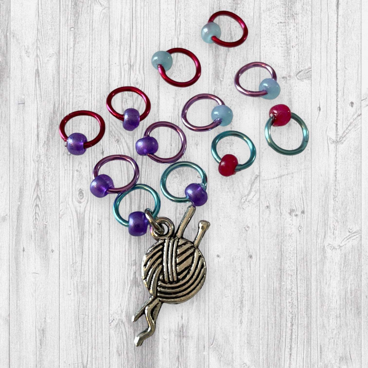 Gnome Again! Fuchsia Hat Progress and Stitch Markers - AdoreKnit