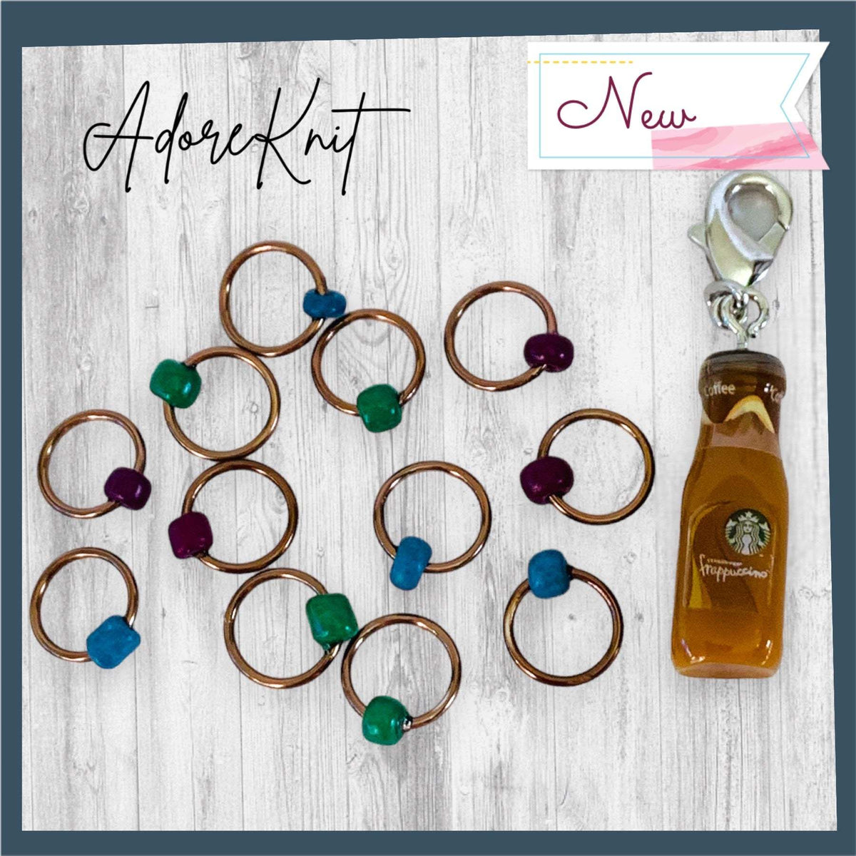 3D Coffee Frap Progress & Stitch Markers, CoffeeAdoreKnit3D Coffer Frappuccino Progress & Stitch Marker Set is perfect for the caffinated knitter. These stitch markers are great for a knitter or crocheter. Include in 3D Coffee Frap Progress & Stitch Markers, Coffee