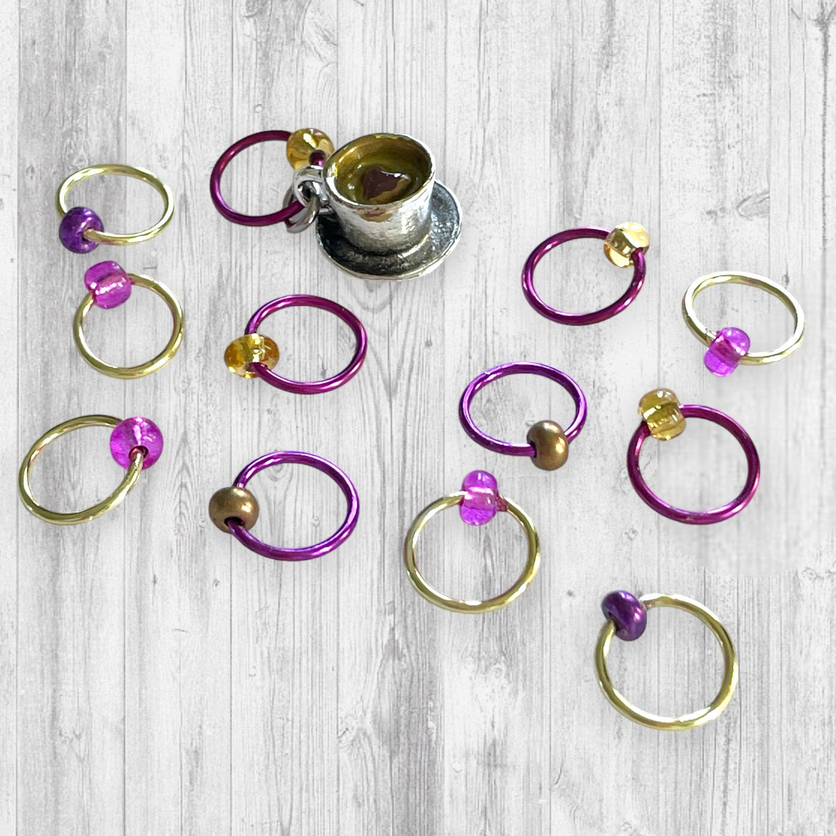 Steaming Hot Espresso Progress & Stitch Markers, Coffee - AdoreKnit