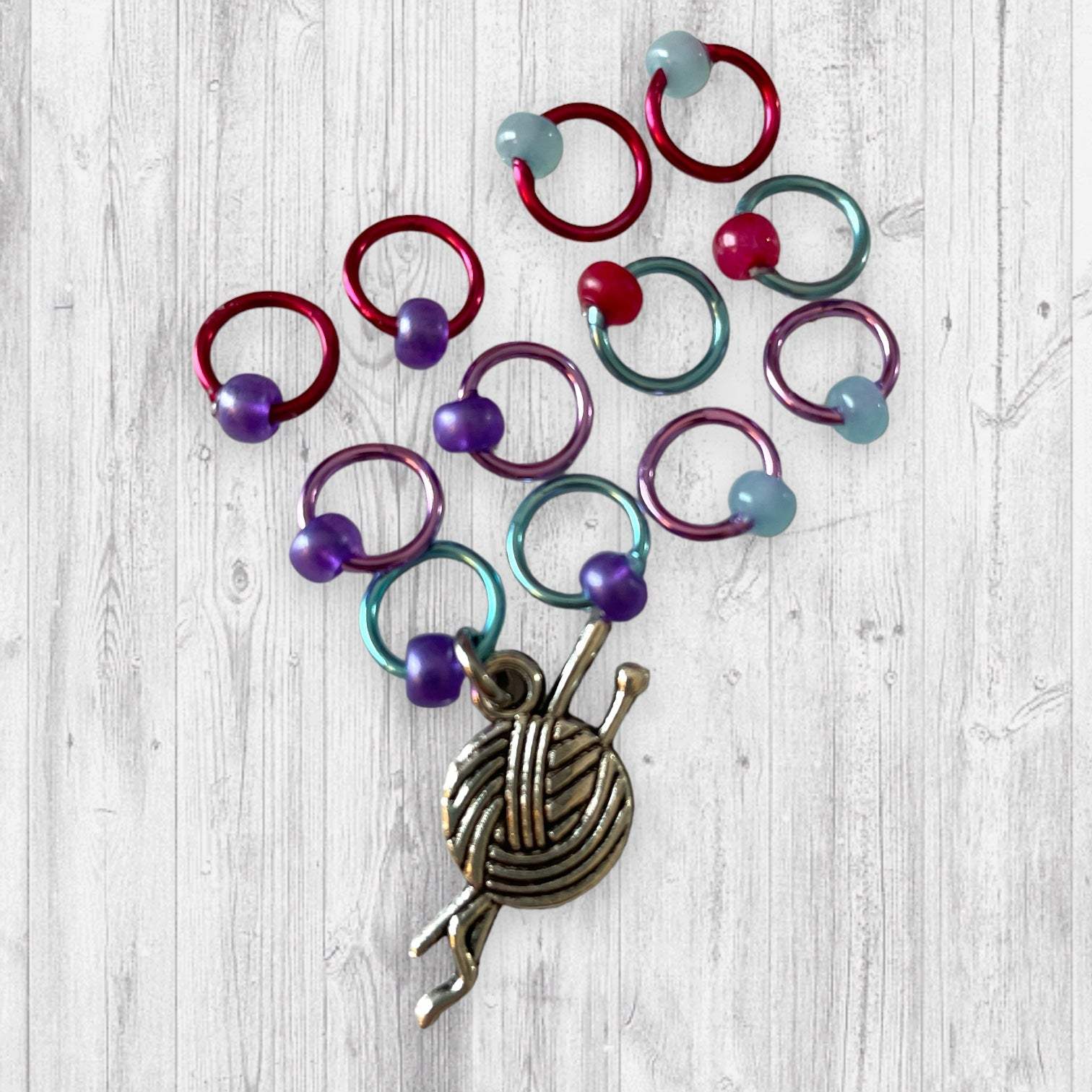 Gnome Again! Fuchsia Hat Progress and Stitch Markers - AdoreKnit