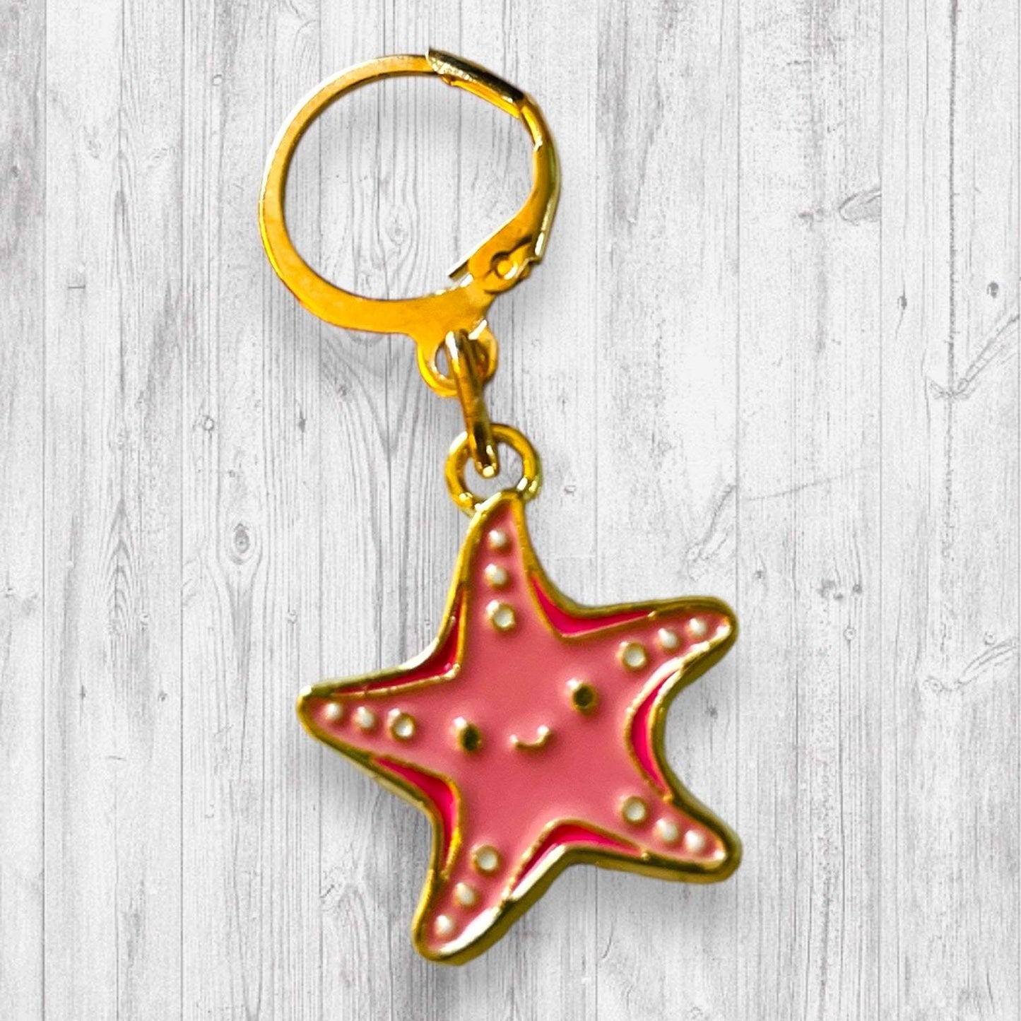 Water Pancake with the Star of the Show Progress and Stitch Markers - AdoreKnit