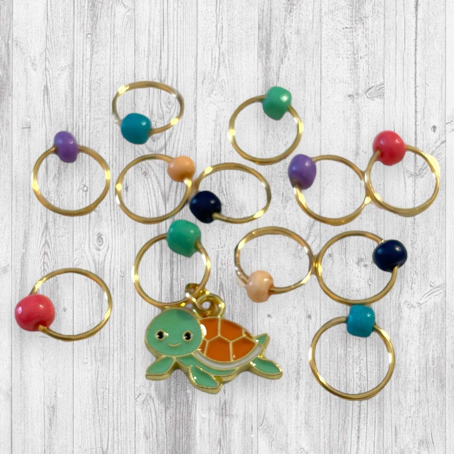 Shell Yeah! Progress and Stitch Markers - AdoreKnit