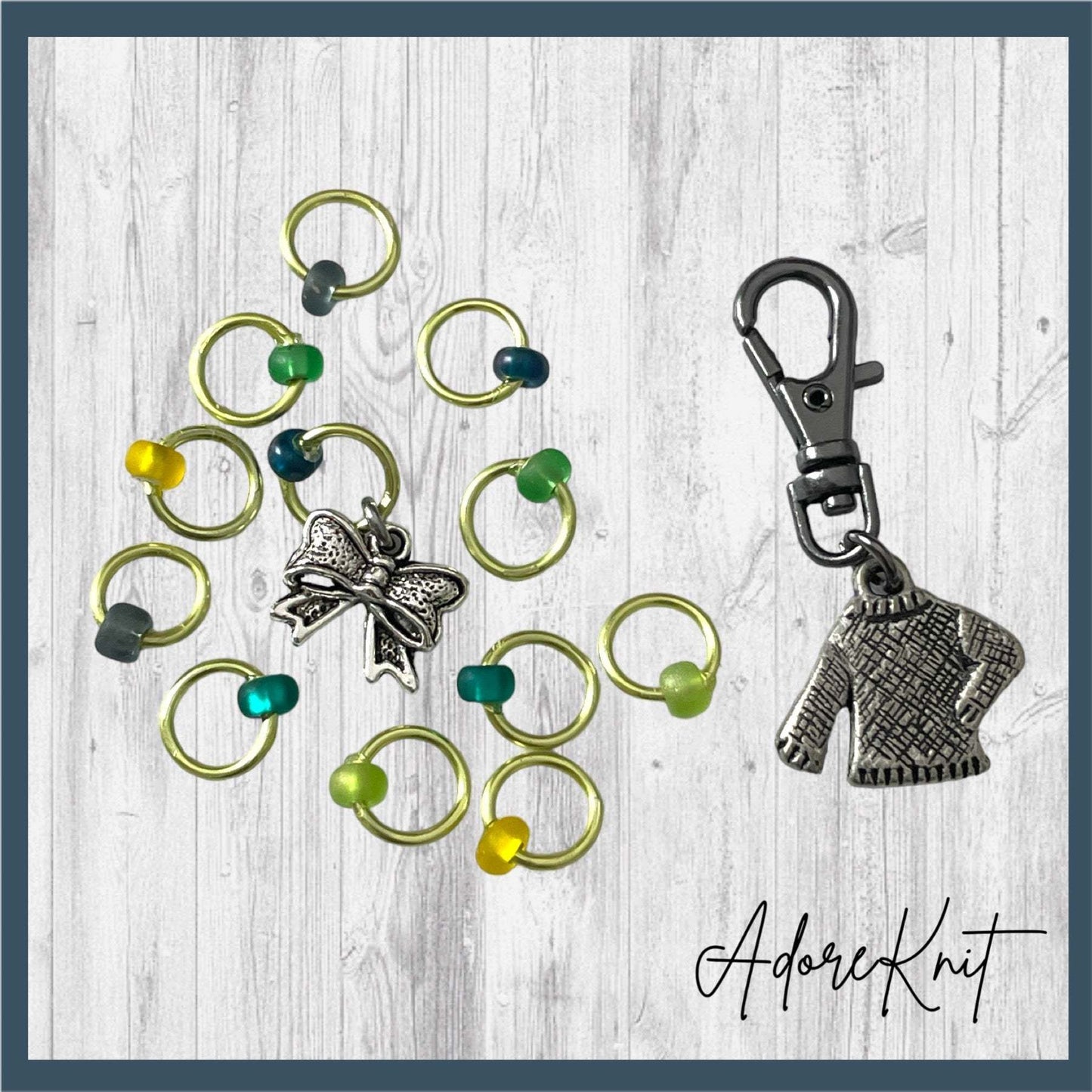 Rhinebeck Sweater Weather Progress and Stitch Markers - AdoreKnit