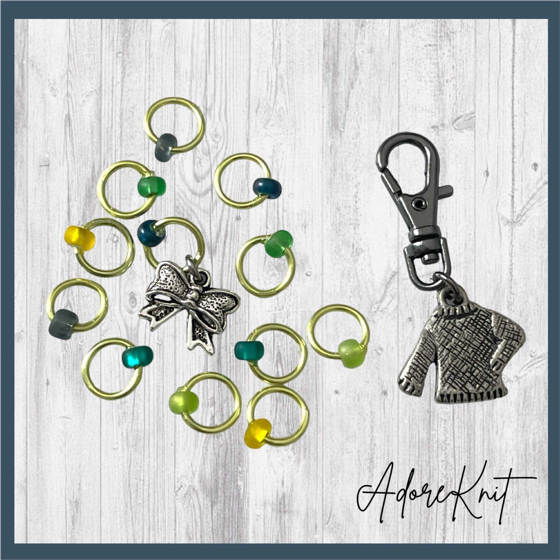 Rhinebeck Sweater Weather Progress and Stitch Markers - AdoreKnit