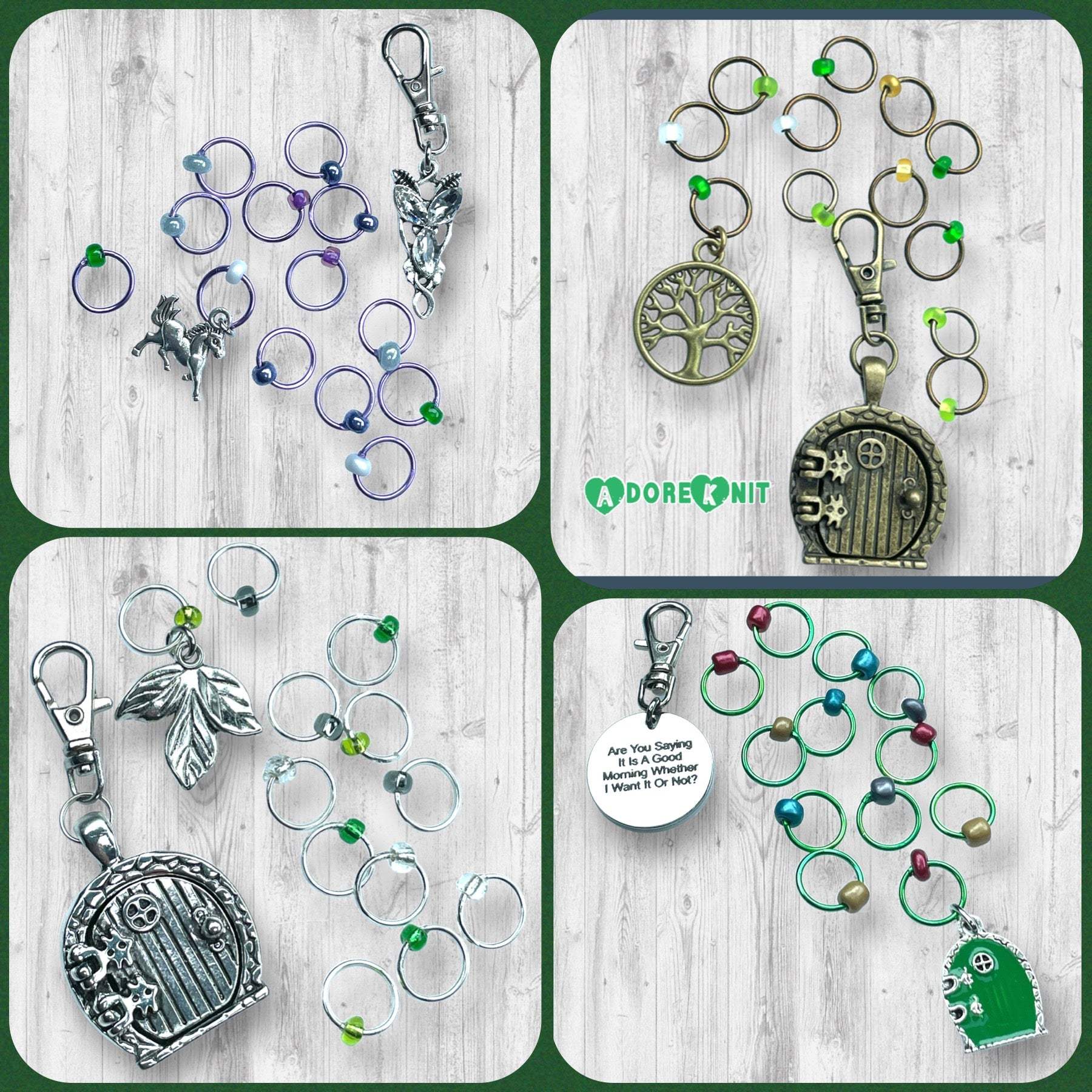 Good Morning Hobbit inspired Progress and Stitch Markers - AdoreKnit