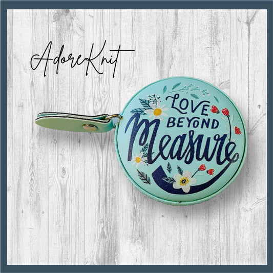 Love Beyond Measure Tape MeasureAdoreKnitRetractable Vintage style tape measure. Our retractable measuring tape is made of non-stretch PVC material, which is durable and long-lasting.  Soft and thick exteriMeasure Tape Measure