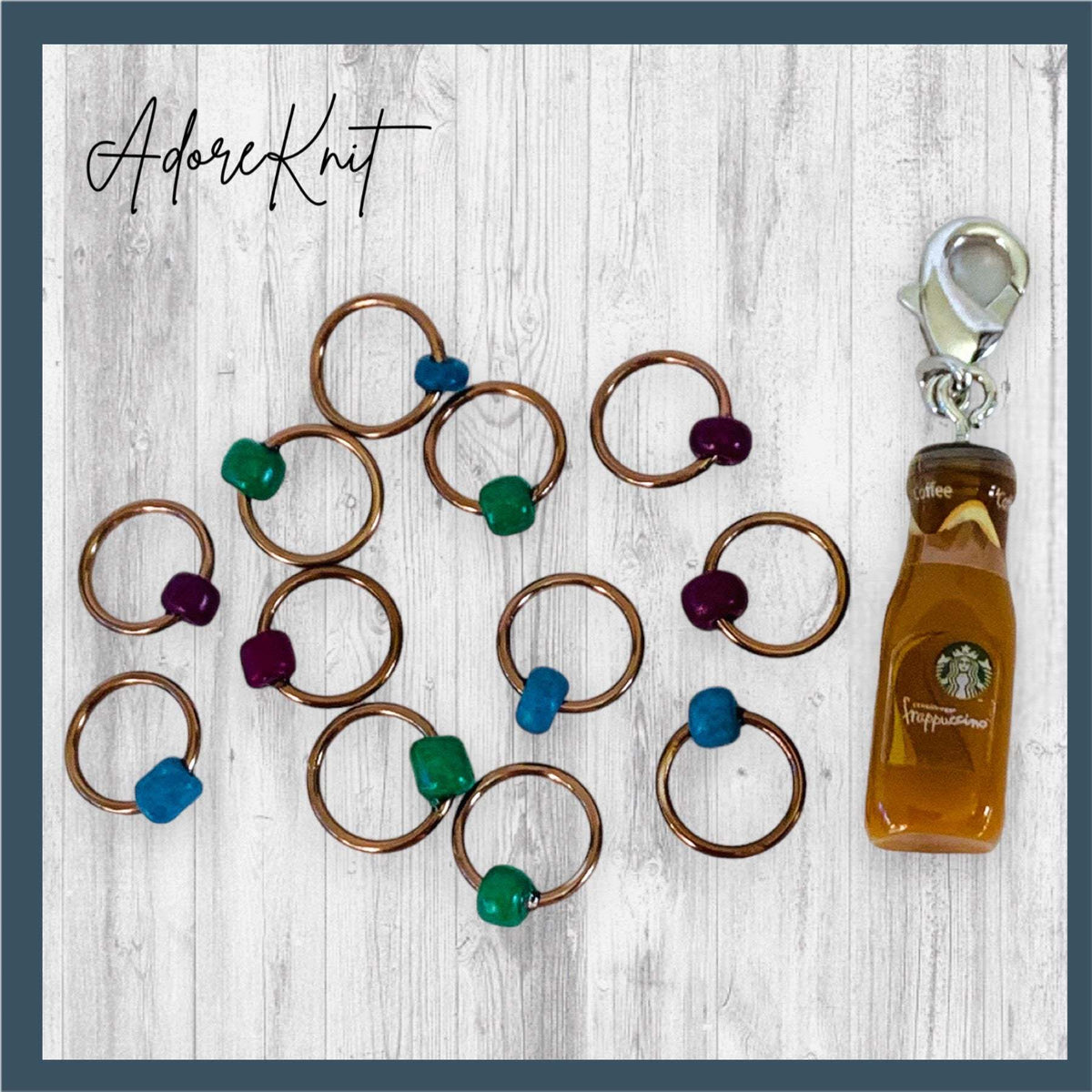 3D Coffee Frap Progress & Stitch Markers, CoffeeAdoreKnit3D Coffer Frappuccino Progress & Stitch Marker Set is perfect for the caffinated knitter. These stitch markers are great for a knitter or crocheter. Include in 3D Coffee Frap Progress & Stitch Markers, Coffee