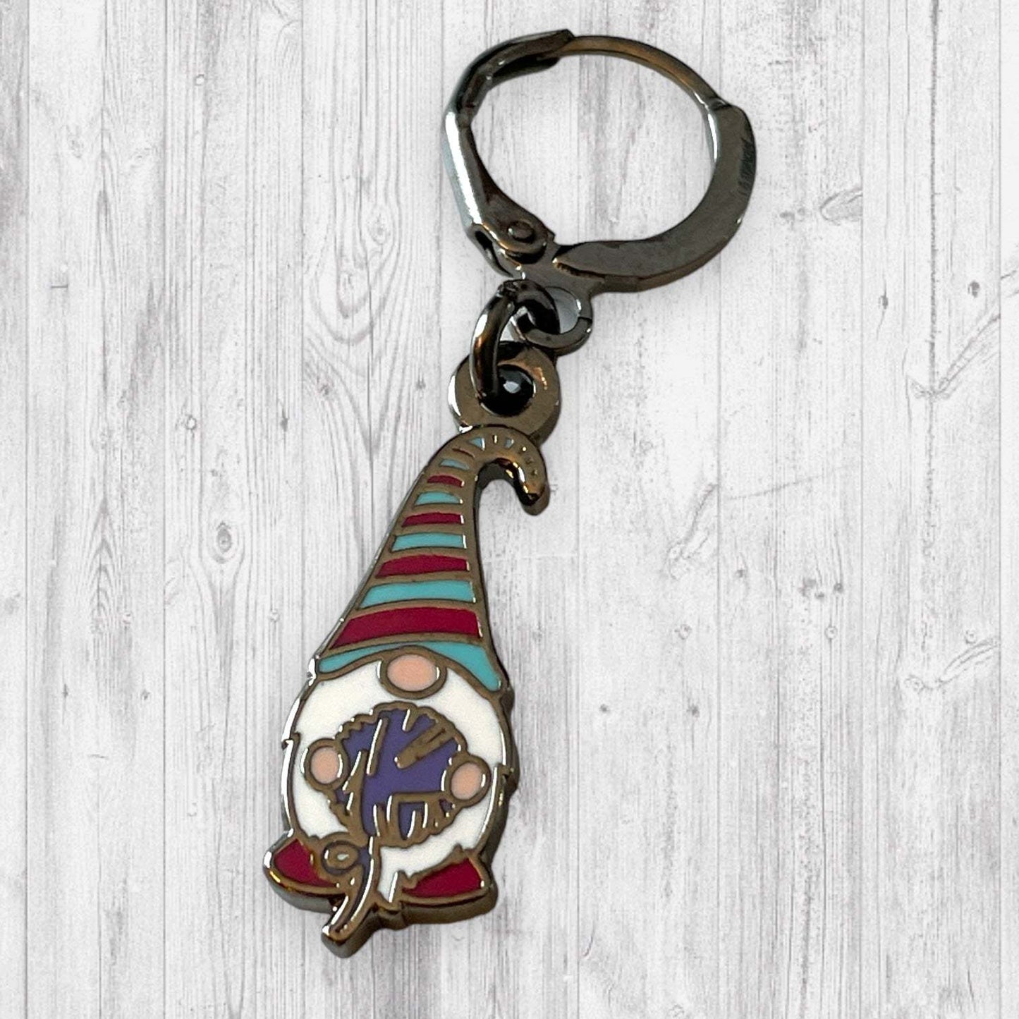 Gnome Again! Fuchsia Hat Progress and Stitch Markers - AdoreKnit