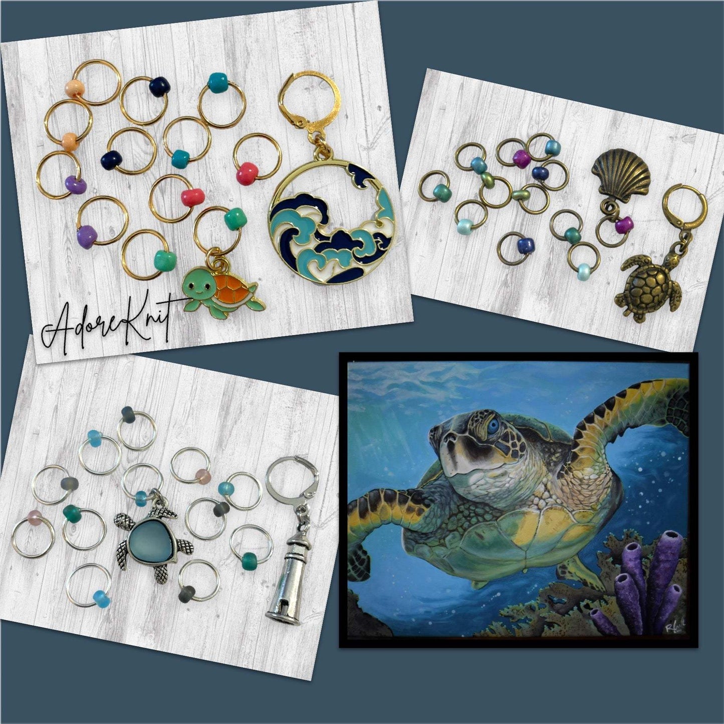 Shell Yeah! Progress and Stitch Markers - AdoreKnit