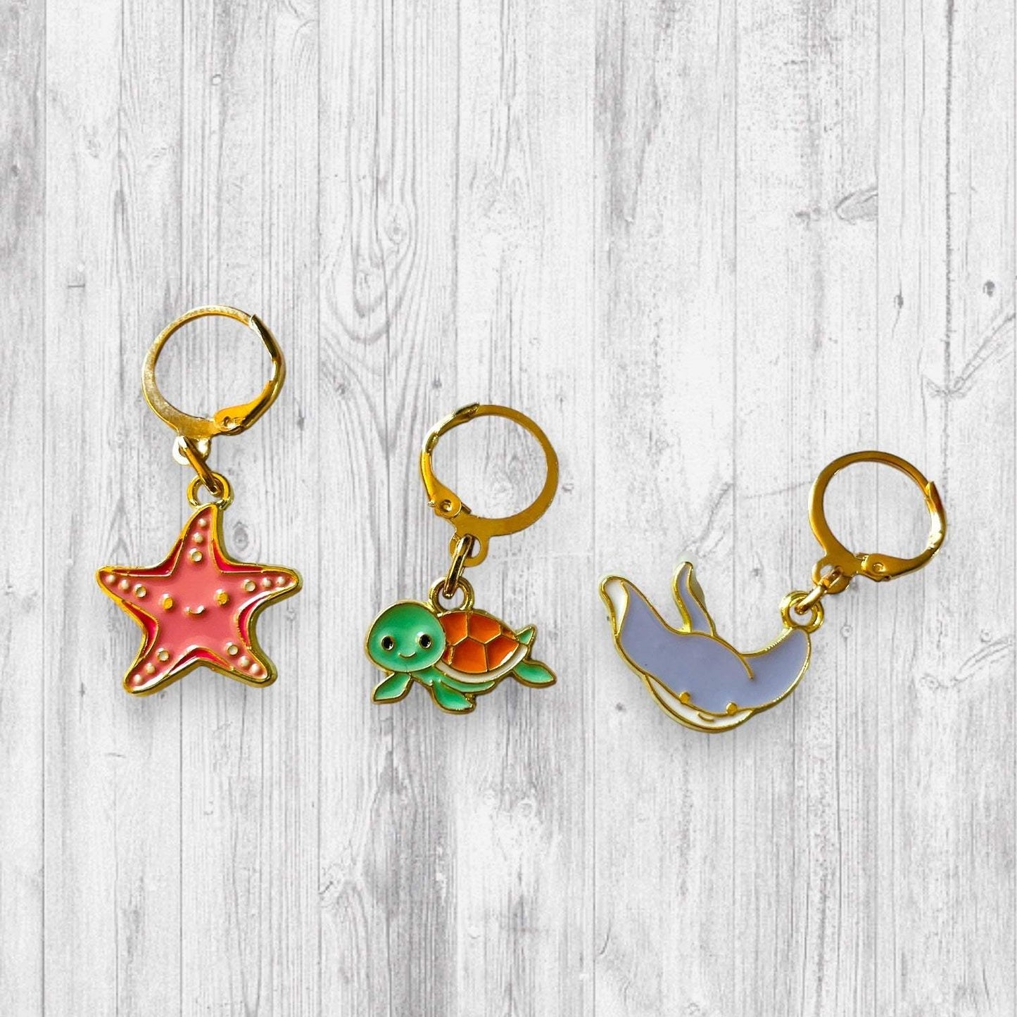 Water Pancake with the Star of the Show Progress and Stitch Markers - AdoreKnit