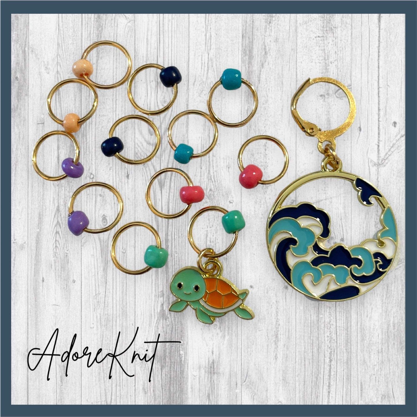 Shell Yeah! Progress and Stitch Markers - AdoreKnit