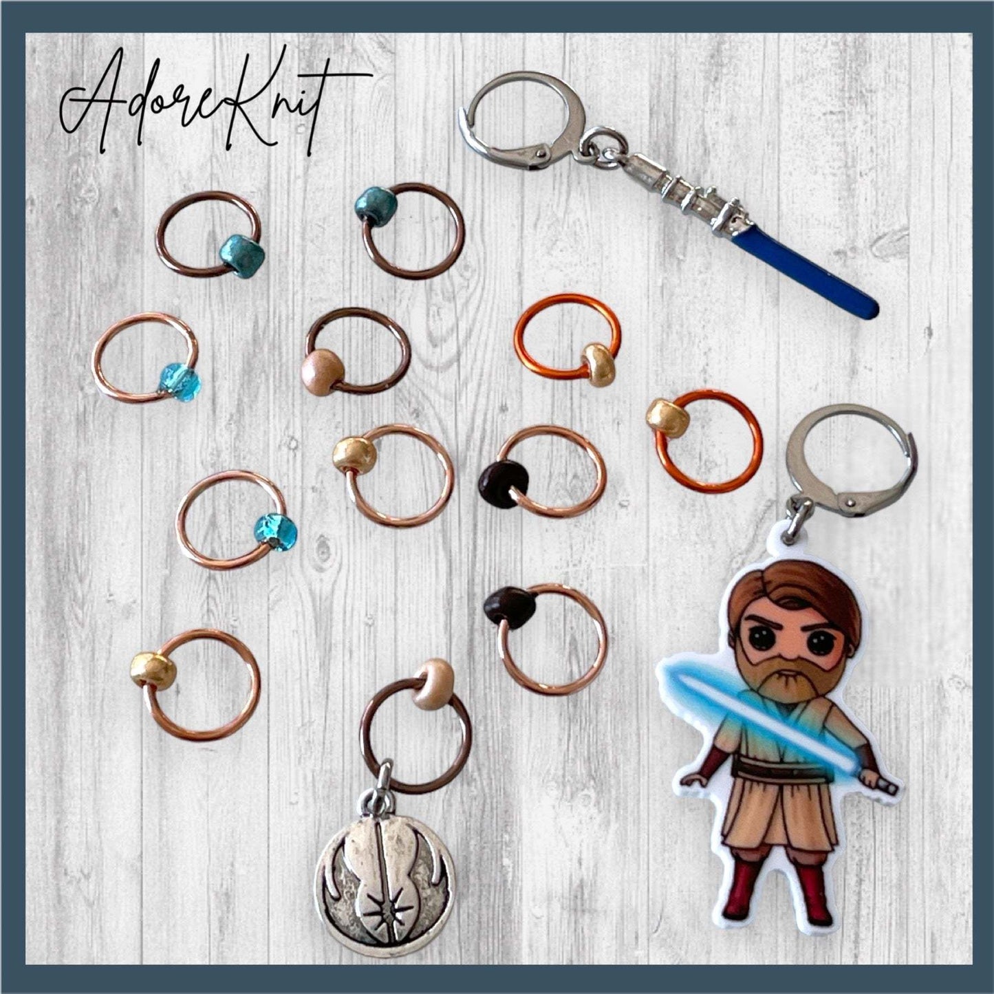 Old Ben the Master Progress and Stitch MarkersAdoreKnitOld Ben the Master Progress and Stitch Markers. Inspired by The new Obi-Wan Kenobi  Series.  The Old Ben Keeper is extremely lightweight as it is made of acrylic ratMaster Progress