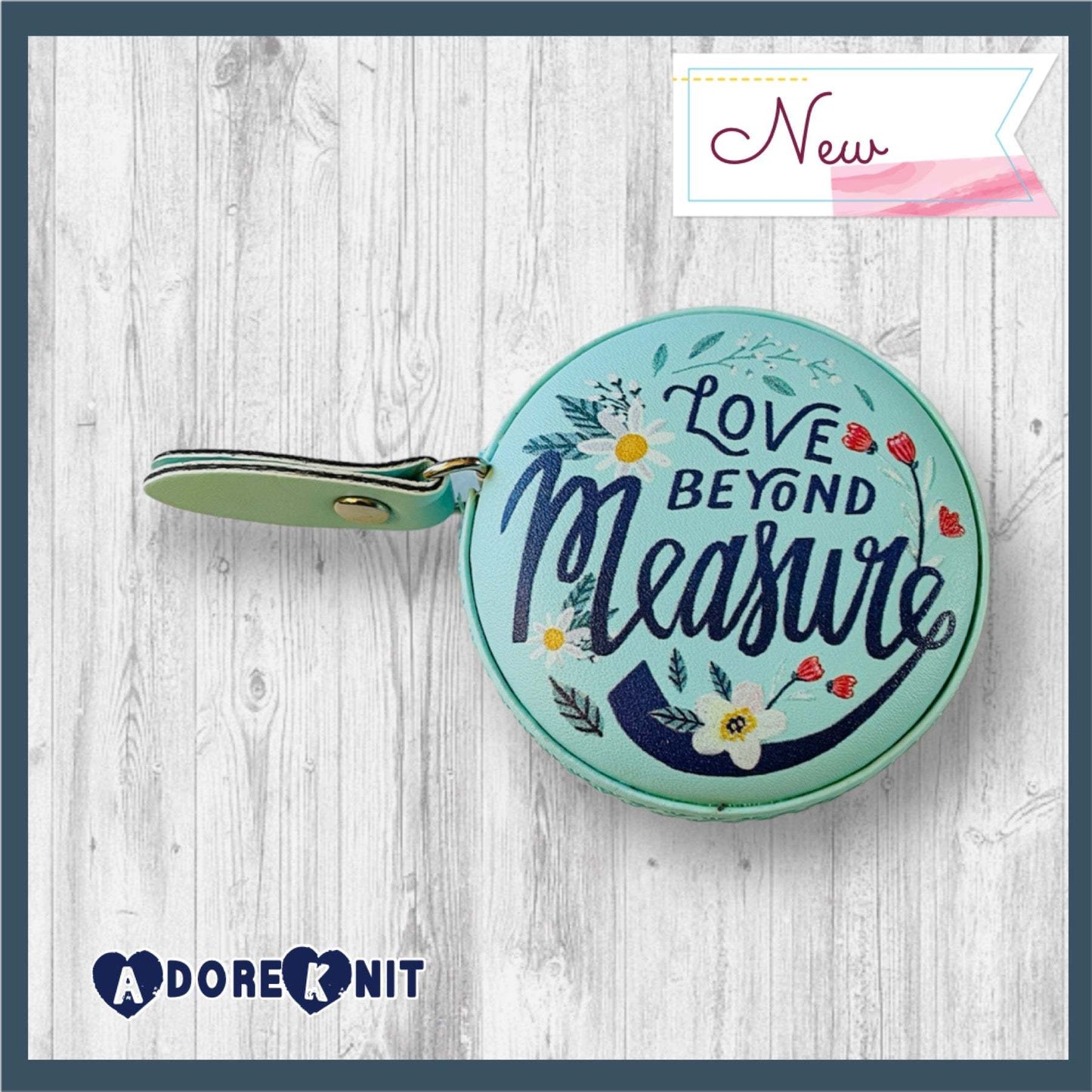 Love Beyond Measure Tape MeasureAdoreKnitRetractable Vintage style tape measure. Our retractable measuring tape is made of non-stretch PVC material, which is durable and long-lasting.  Soft and thick exteriMeasure Tape Measure
