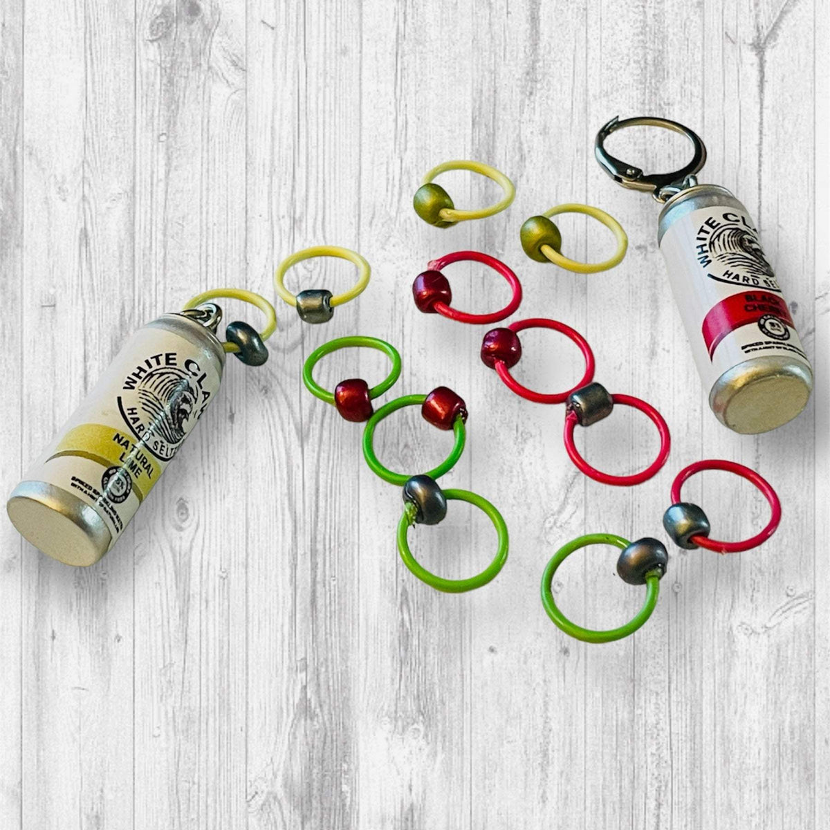 White Claw Seltzer Cheers! Progress & Stitch Markers - AdoreKnit